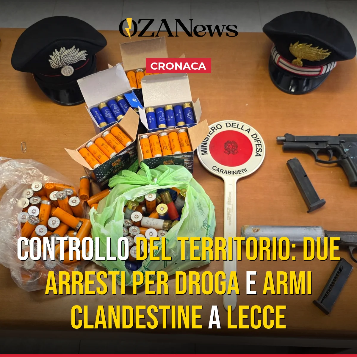 Controllo del Territorio: Due Arresti per Droga e Armi Clandestine a Lecce