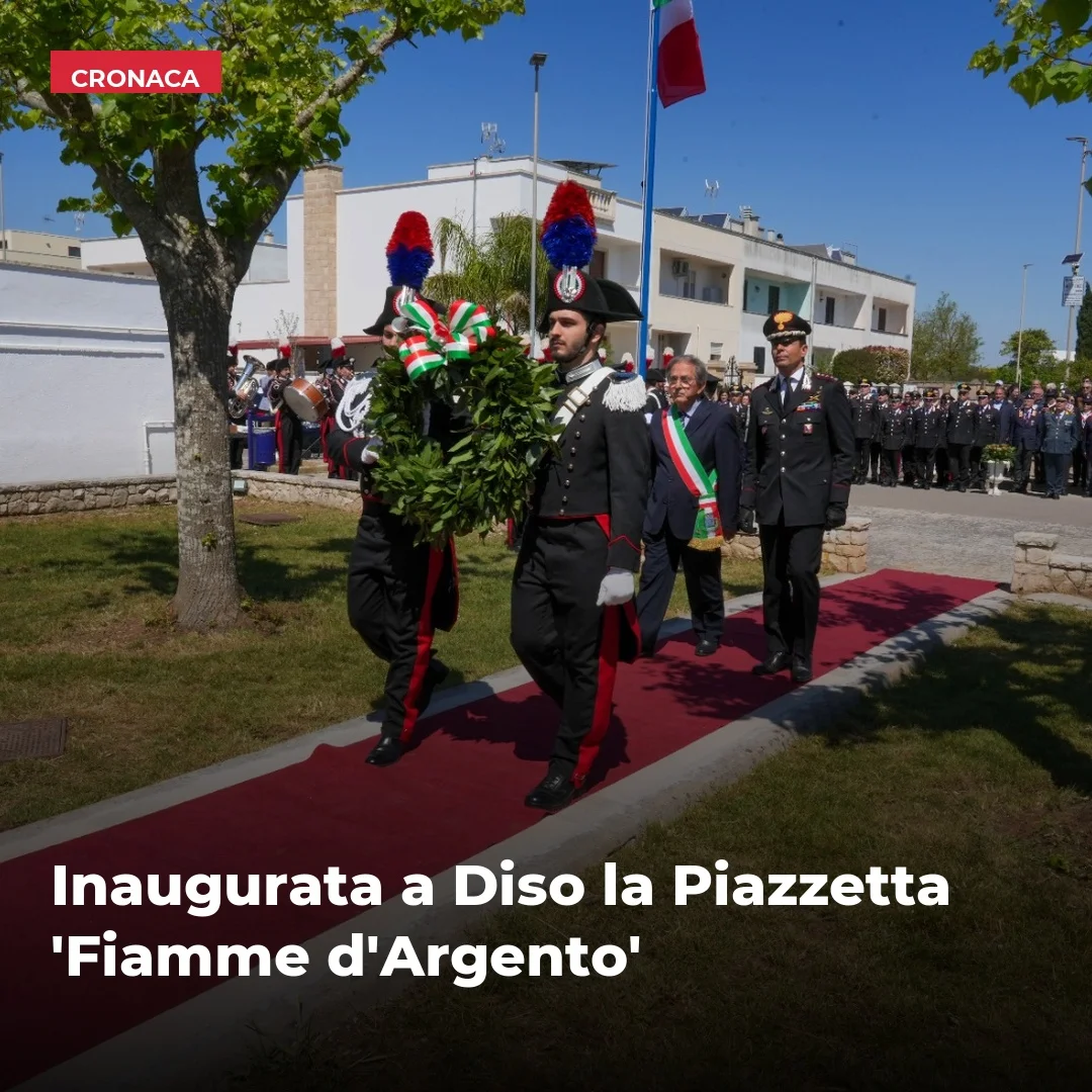 Inaugurata a Diso la Piazzetta 'Fiamme d'Argento'