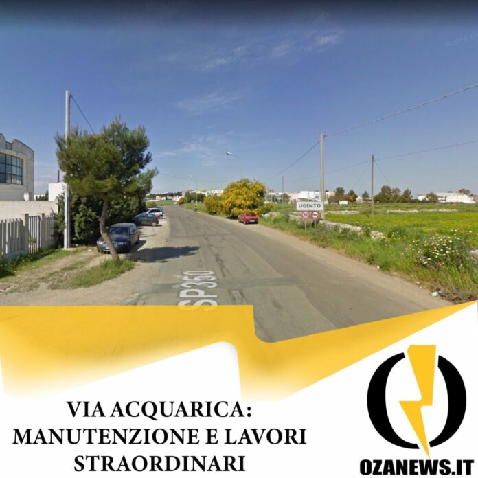 Via Acquarica manutenzione e lavori straordinari