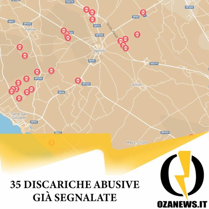35 discariche abusive segnalate a ugento