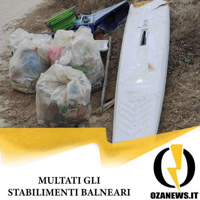 multe per gli stabilimenti balneari di ugento