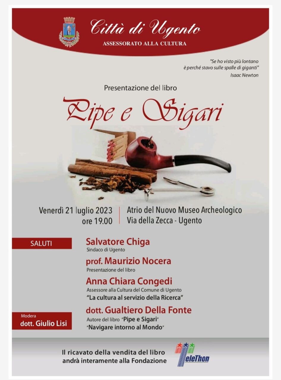 PRESENTAZIONE DEL LIBRO “PIPE E SIGARI” di Gualtiero Della Fonte
