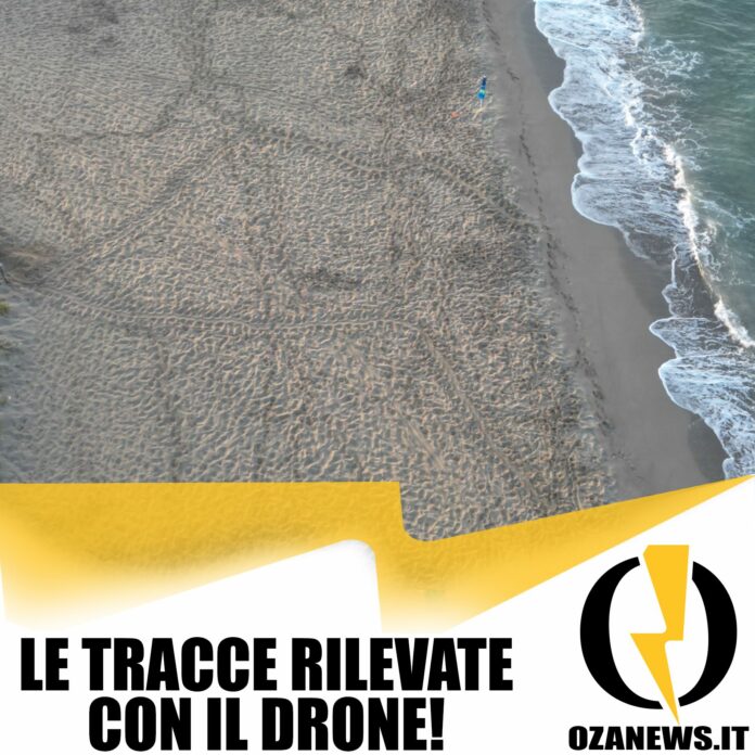 le tracce di tartarughe rilevate con il drone a ugento