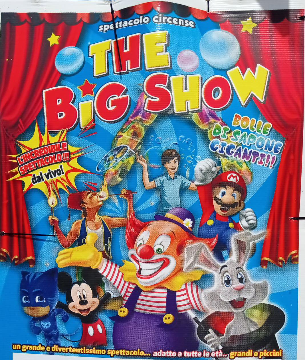 “THE BIG SHOW” Spettacolo di arti circensi per bambini,