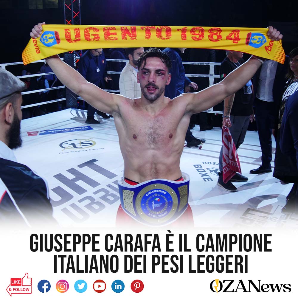 giuseppe carafa è il campione italiano dei pesi leggeri