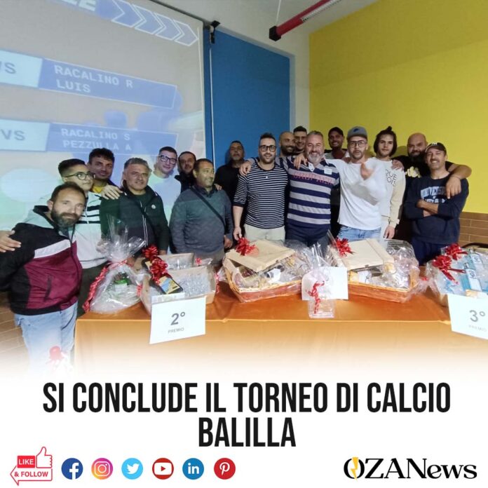 si conclude il torneo di calcio balilla a ugento