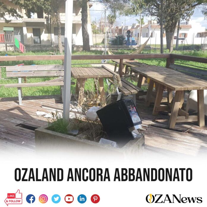 il parco di via teano a ugento ancora abbandonato