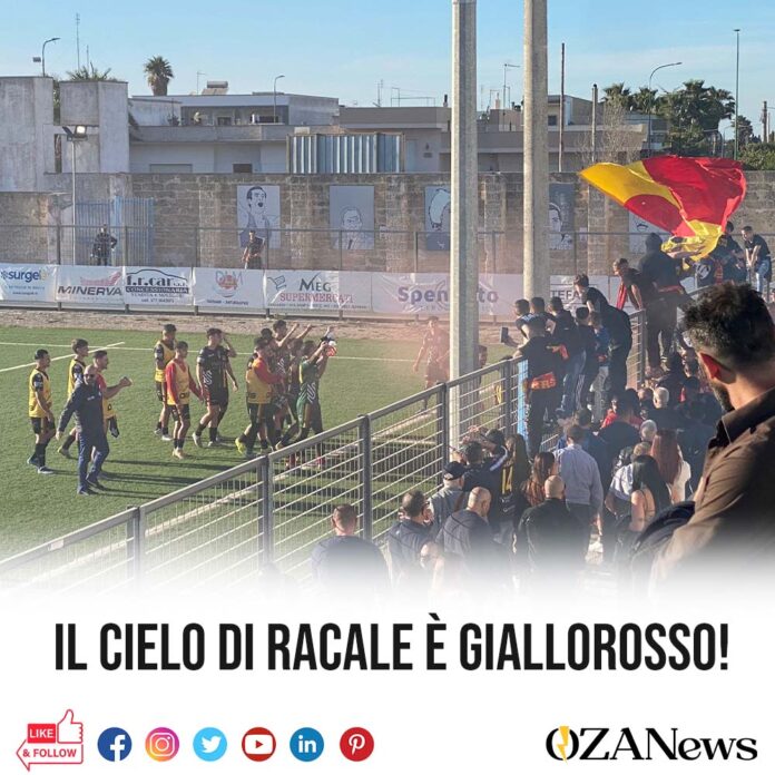 il cielo di racale è giallorosso. ugento vince ancora