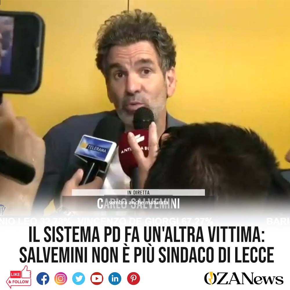 Il sistema PD fa un'altra vittima Salvemini non è più sindaco di Lecce