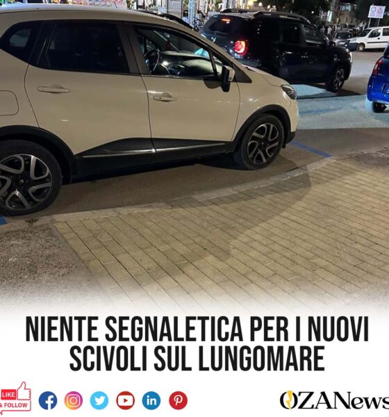 niente segnaletica per i nuovi scivoli sul lungomare