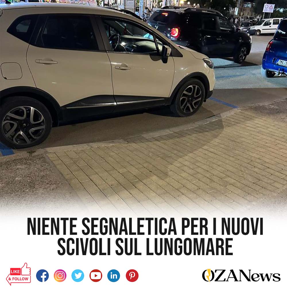 niente segnaletica per i nuovi scivoli sul lungomare