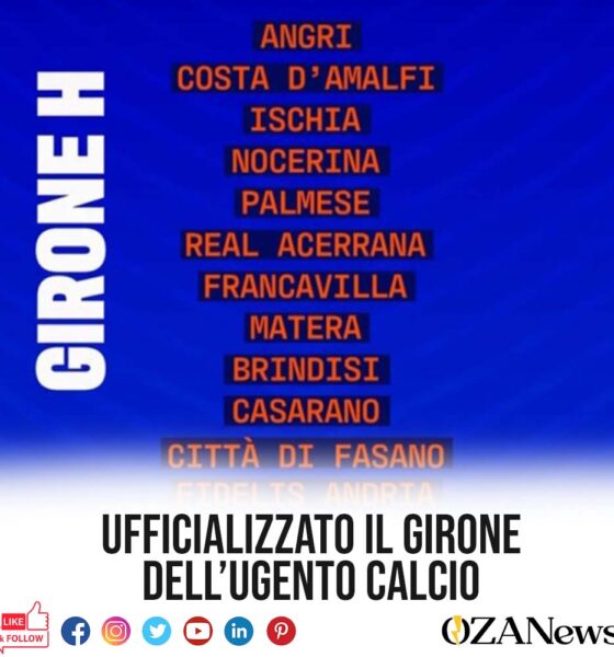 ufficializzato il girone dell’ugento calcio