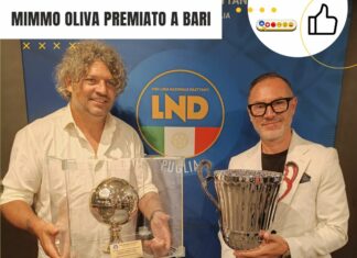 Mimmo Oliva e Ugento Calcio premiati a Bari mimmo oliva premiato a bari
