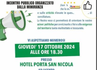 I Consiglieri di Minoranza incontrano i cittadini di Ugento