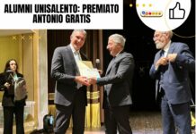 Alumni UniSalento: premiato Antonio Gratis
