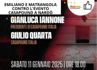 Emiliano e Matrangola contro l’evento Casapound a Nardò