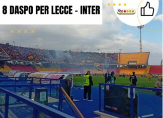 8 DASPO per Lecce – Inter