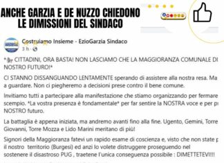 Anche Garzia e De Nuzzo chiedono le dimissioni del Sindaco