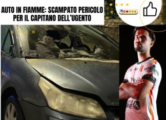 Auto in fiamme: scampato pericolo per il capitano dell’ugento