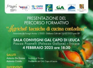 A Tricase la presentazione del corso “Agrichef tecniche di cucina contadina”