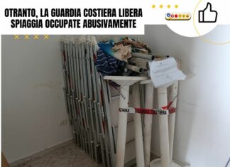 Otranto, la Guardia Costiera libera porzioni di spiaggia occupate abusivamente