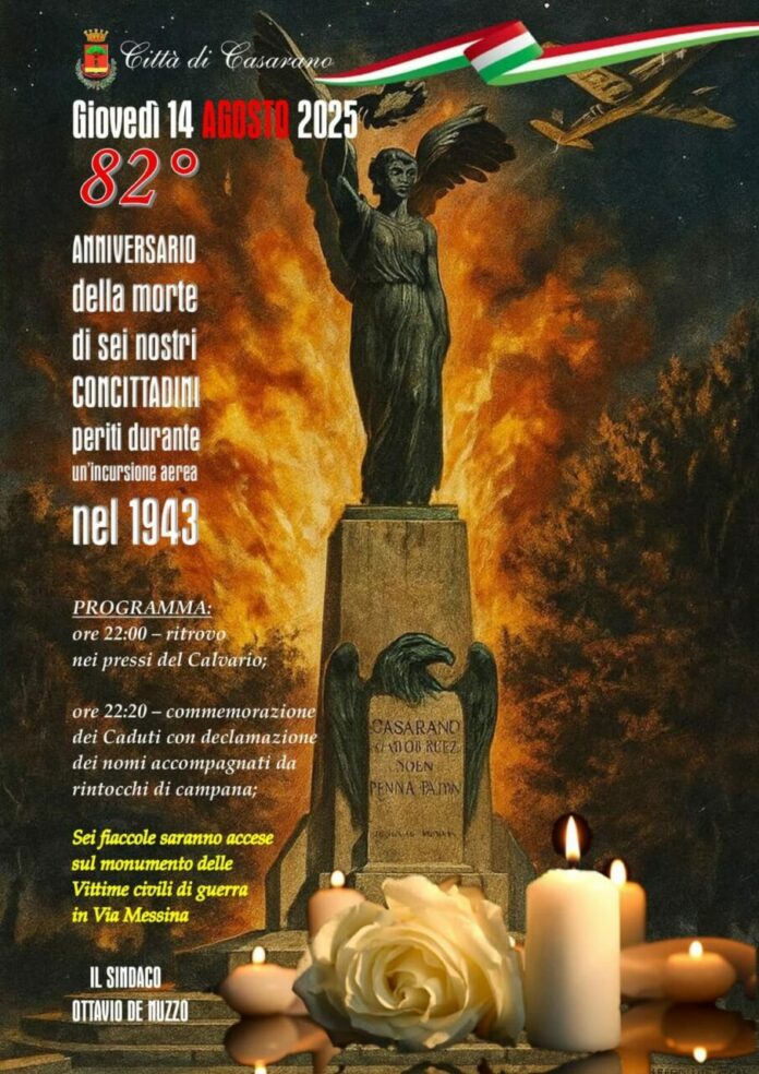 Casarano, 82 anni dopo il bombardamento del 1943