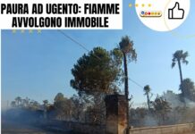 Paura ad Ugento: fiamme avvolgono un immobile