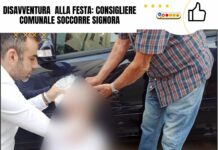 Disavventura alla festa: consigliere comunale soccorre signora
