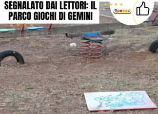Parco giochi di Gemini tra vetri rotti, sporcizia ed escrementi
