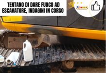 tentano di dare fuoco ad escavatore, indagini in corso