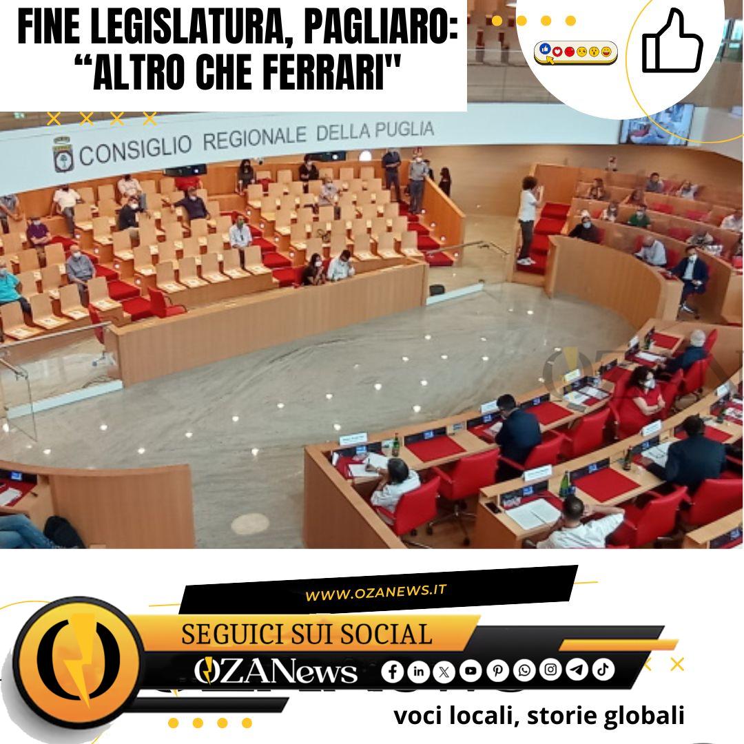 Fine legislatura, Pagliaro “Altro che Ferrari