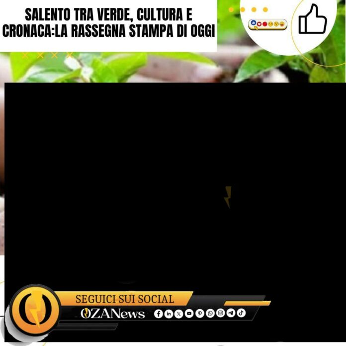 Salento tra verde, cultura e cronacala rassegna stampa di oggi