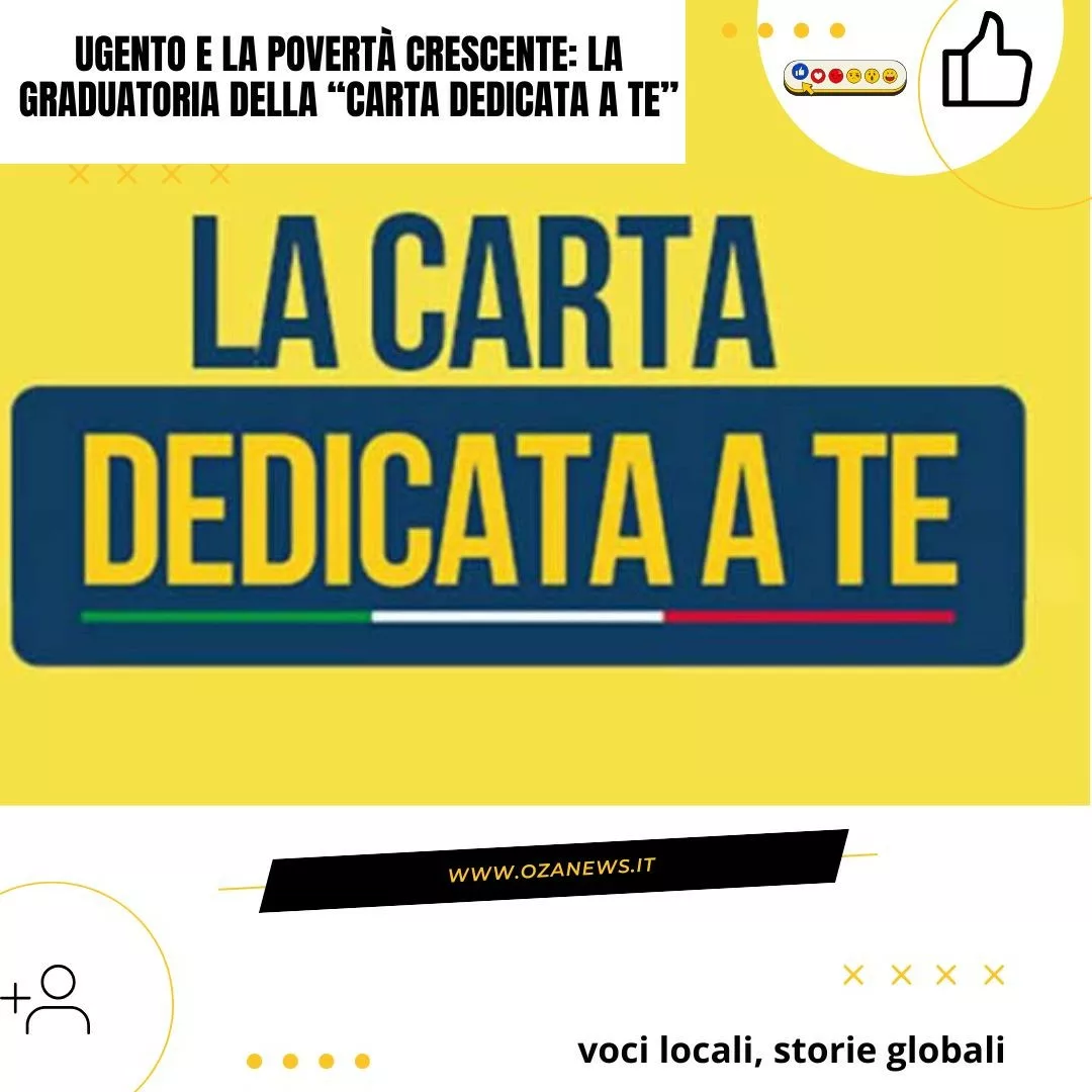 Ugento e la povertà crescente: la graduatoria della “Carta dedicata a te”