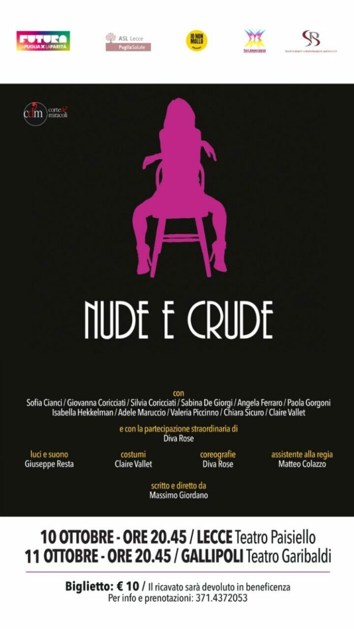 “Nude e crude”: a teatro per riflettere su discriminazioni e pregiudizi all’insegna della solidarietà