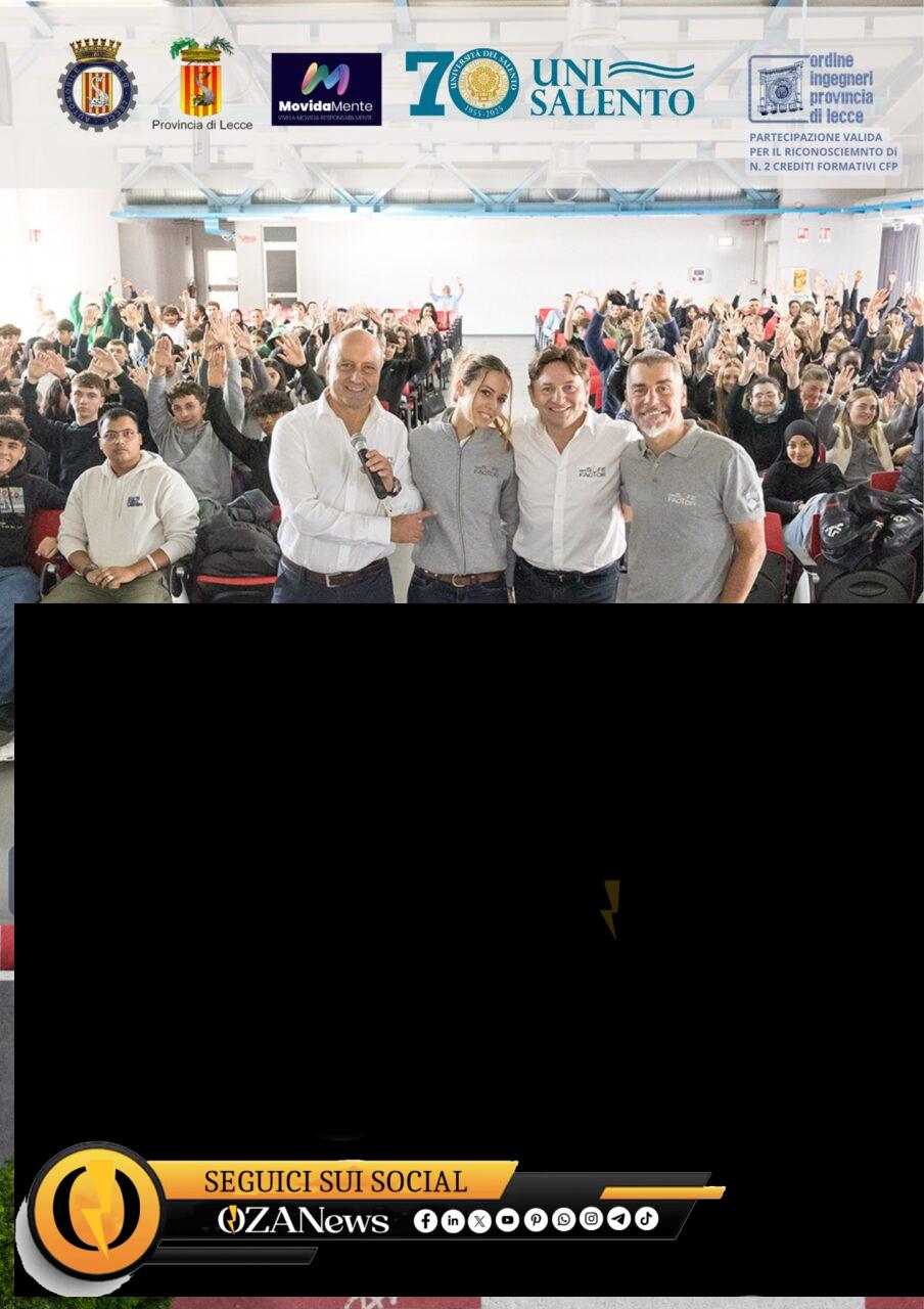 Guida sicura: Montermini a Lecce il 21/10 Sicurezza ed educazione stradale: al via un incontro con il campione Montermini nell’ambito di “Movidamente”