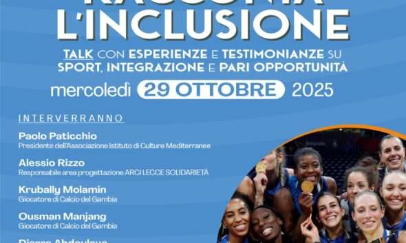 AICM e Provincia per “GAME Open Ionico – Adriatico”: “Lo sport racconta l’inclusione” è il talk tra studenti e atleti in programma a Lecce
