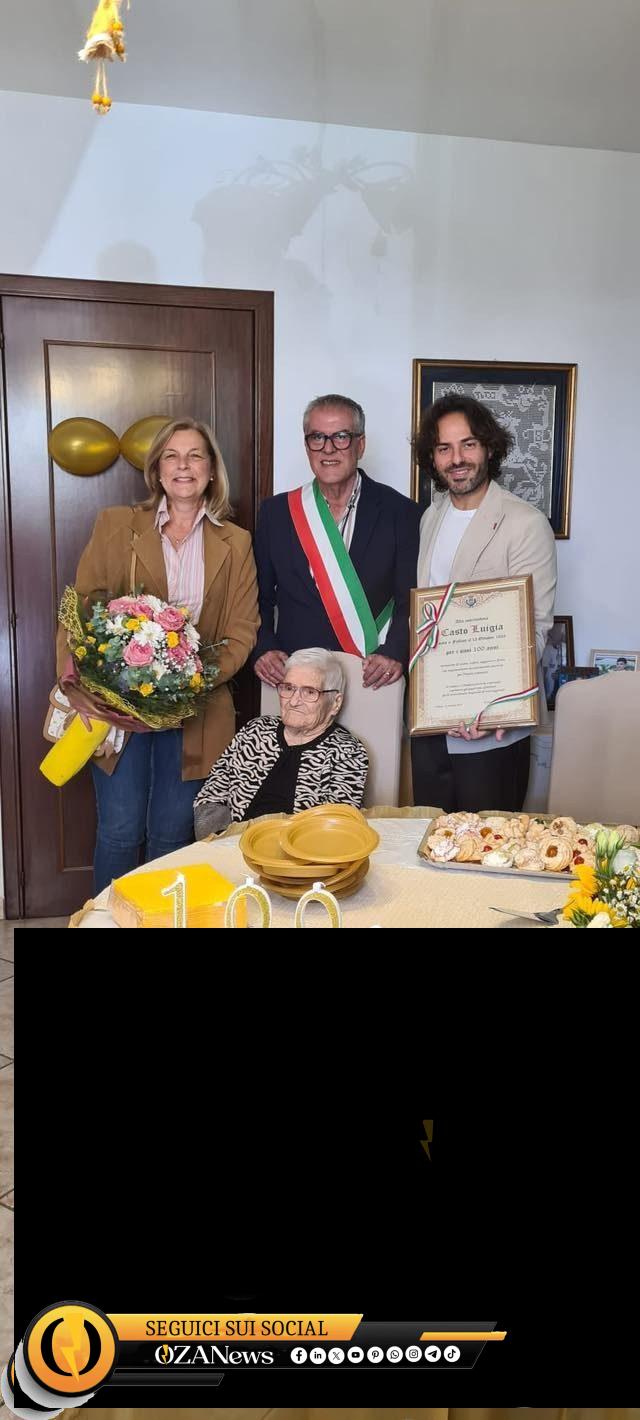 Alliste festeggia i 100 anni di Nonna Luigia Alliste festeggia i 100 anni di Nonna Luigia