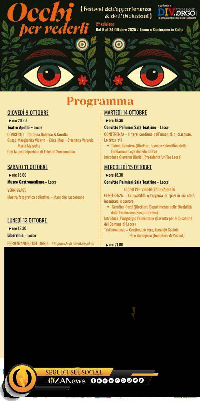 Festival dell’Appartenenza e dell’Inclusione: a Lecce, i fratelli Tercon e il fondatore di PizzAut