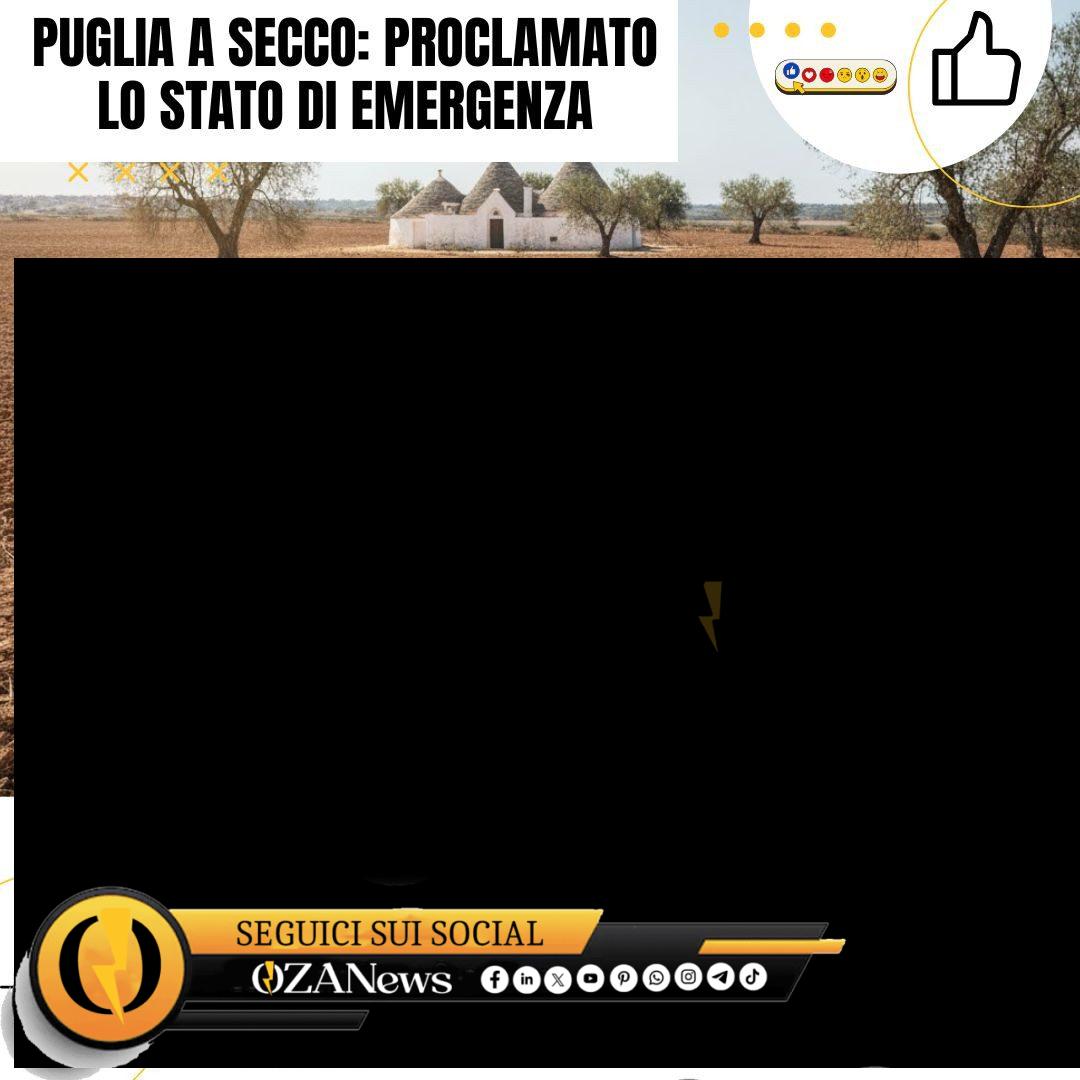 puglia a secco proclamato lo stato di emergenza Dry Puglia landscape with cracked earth, wells, and trulli. Drought emergency in Puglia.