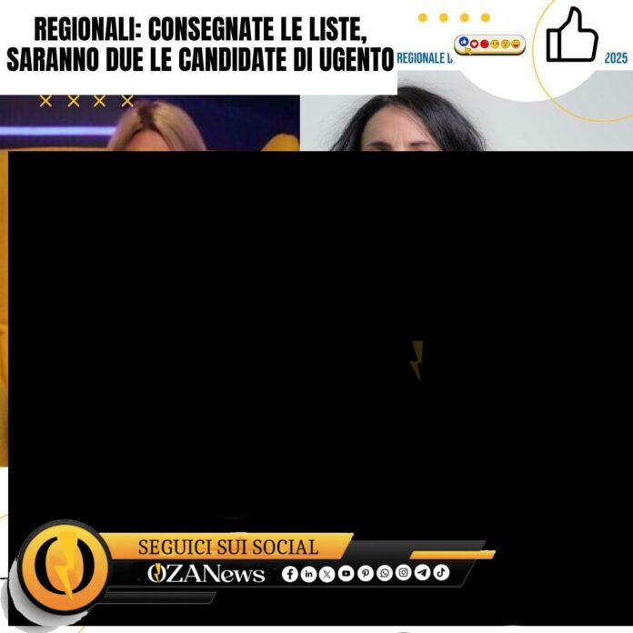 regionali consegnate le liste, saranno due le candidate di ugento Ugento regional elections: Portraits of two female candidates. Political campaign, local news.