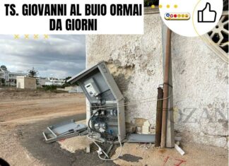 Torre San Giovanni al buio ormai da giorni