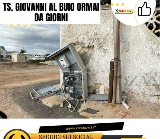 Torre San Giovanni al buio ormai da giorni