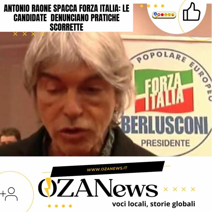 Antonio Raone spacca Forza Italia le candidate denunciano pratiche scorrette