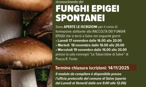 Corso micologico a Salve al via le iscrizioni 2025