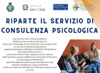 Morciano di Leuca attiva lo sportello psicologico gratuito Morciano di Leuca attiva lo sportello psicologico gratuito