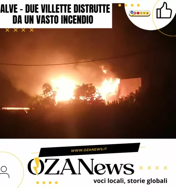 SALVE – Due Villette Distrutte Da Un Vasto Incendio 1