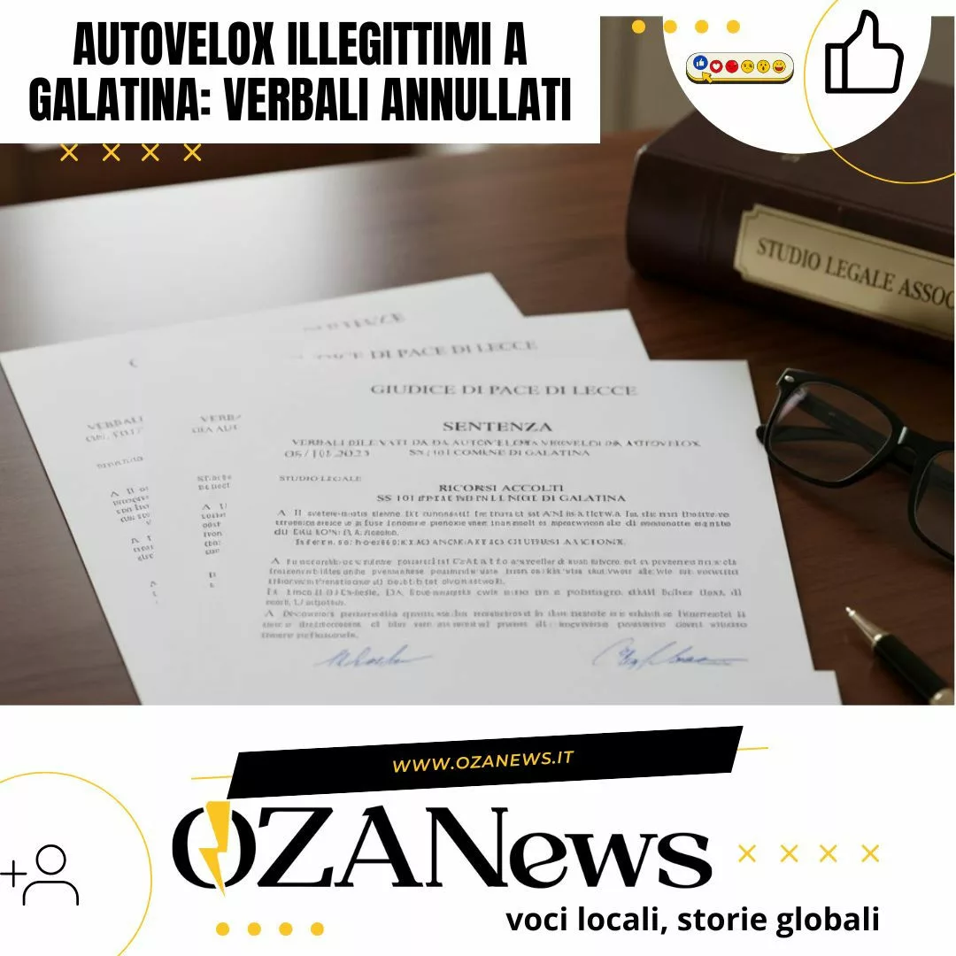 Autovelox illegittimi a Galatina: Verbali annullati