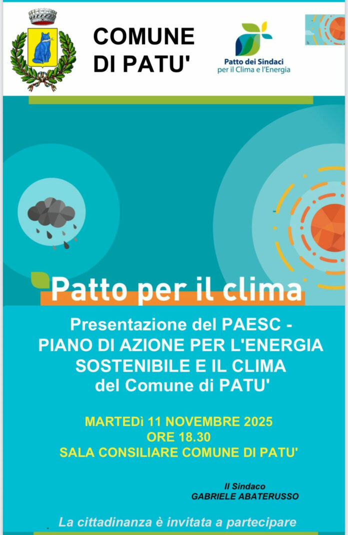 Patù presenta il PAESC: futuro sostenibile Patù presenta il PAESC: futuro sostenibile