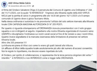 Ugento, caos al campo sportivo: vietato l’ingresso ai tifosi ospiti, ma la tribuna locale è sovraffollata Caos al campo sportivo