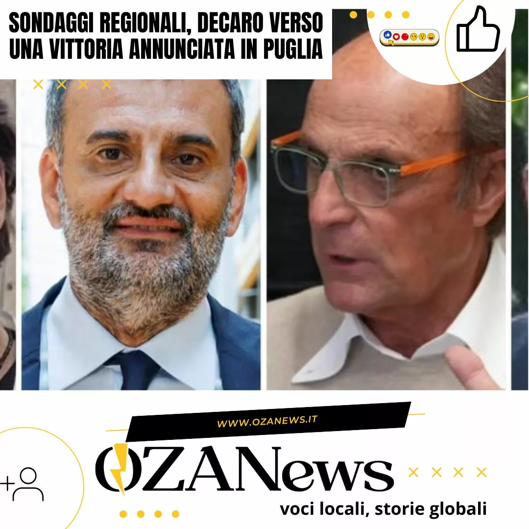 Sondaggi Regionali Decaro Verso Una Vittoria Annunciata In Puglia